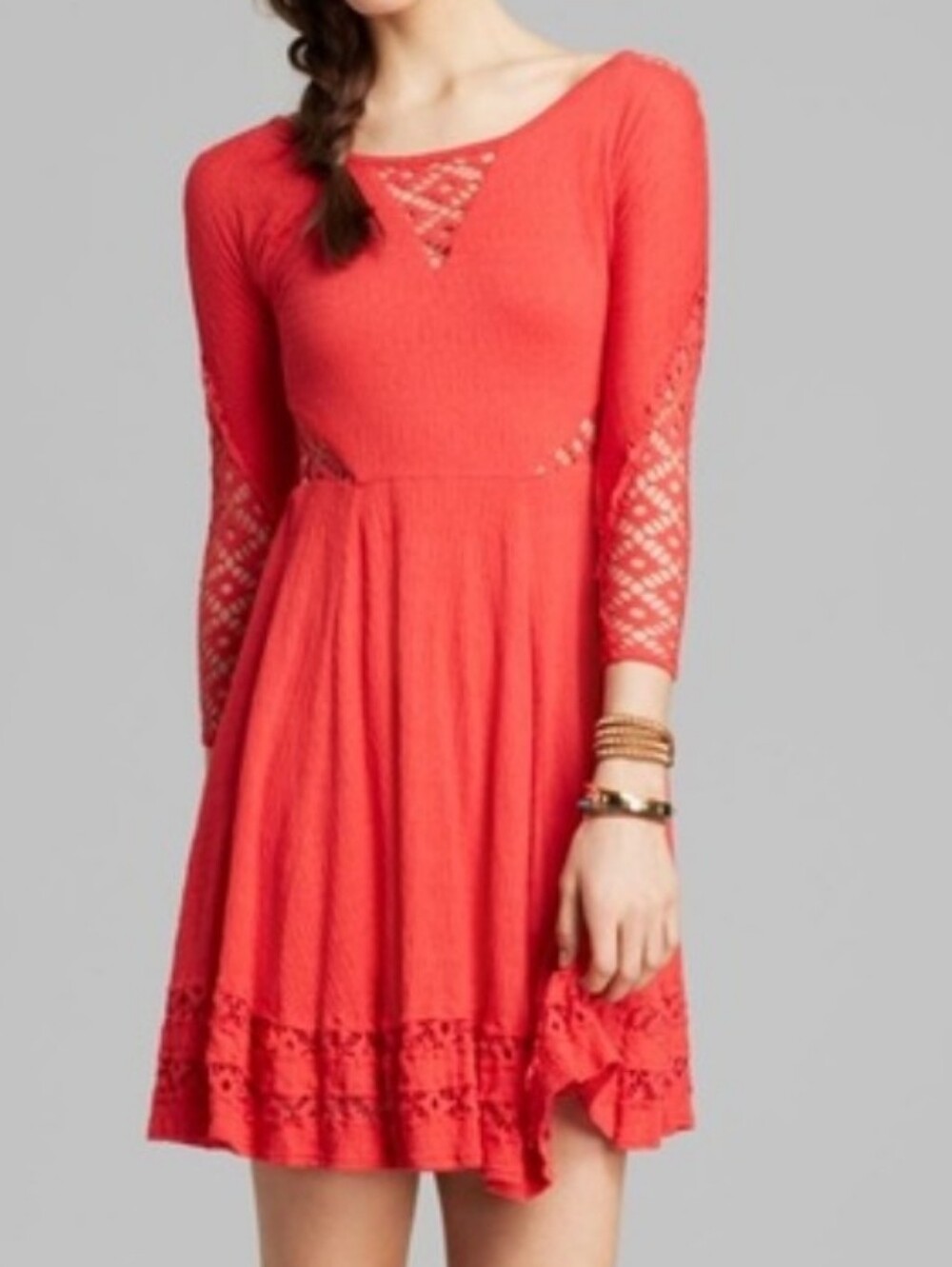 Free People Strawberry "To The Point" Dress Sz XL